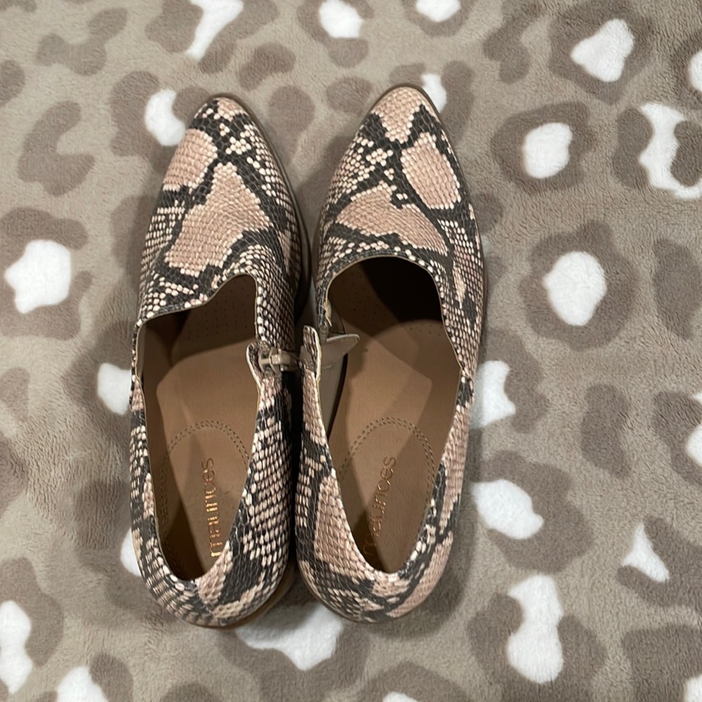 Snake print heels